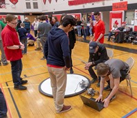 students taking part in robo rave competition 8