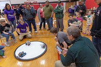 students taking part in robo rave competition 2