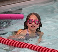 Port Dickinson Elementary students taking part in swim unit 15