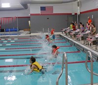 Port Dickinson Elementary students taking part in swim unit 10