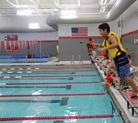Port Dickinson Elementary students taking part in swim unit 8