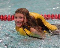 Port Dickinson Elementary students taking part in swim unit 7