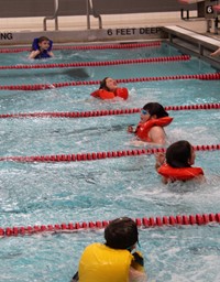 Port Dickinson Elementary students taking part in swim unit 2
