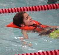 Port Dickinson Elementary students taking part in swim unit 5