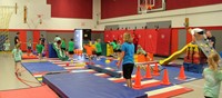 students taking part in chenango valley gymnastics activities