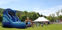 wide shot of outdoor field days activities