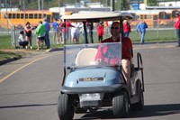 person driving cart