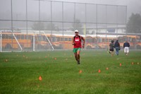 person running at cross country race