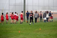 person running at cross country race