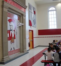 students in cafeteria