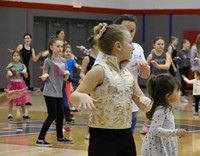 students dancing at big gifted give event event