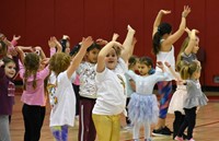 students dancing at big gifted give