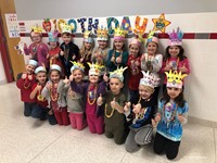 students giving thumbs up for 100th day of school