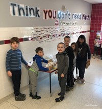 students taking part in 100th day activities