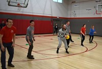 teachers playing dodgeball