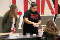 students at steam night station