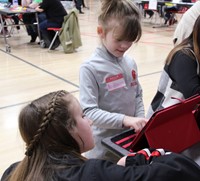 students at steam night station