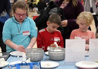 students at steam night station