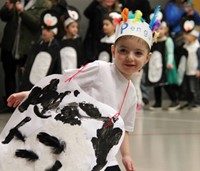 student smiling in penguin parade