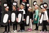 students in penguin parade