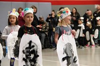 students walking in penguin parade
