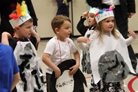 students dancing