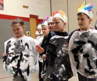 additional students in penguin parade