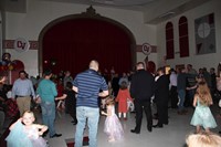 wide shot of people dancing
