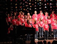 additional medium shot of students singing