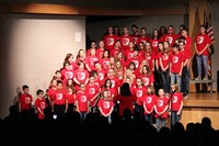 sixth grade students singing