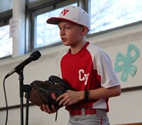 student speaking in poetry recitation