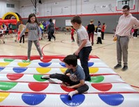 students taking part in community night activity