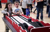 two students playing game