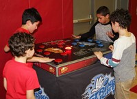 four students at community night game