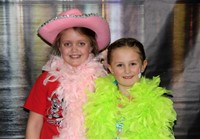 two students in photo booth