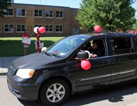 senior vehicle in parade