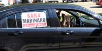 students in parade