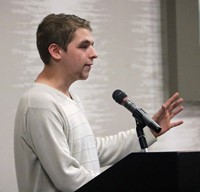 Forrest Dorn introducing Sally Reutlinger on behalf of Nancy Paterson