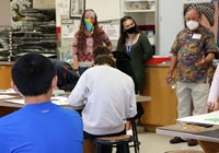 rick gehr and senior guides in classroom