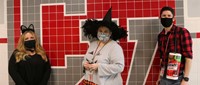 chenango bridge main office staff and principal curry dressed up for halloween