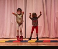 students performing at talent show