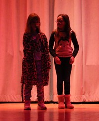 students performing at talent show
