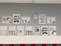 kindness wall drawings at Port Dickinson Elementary