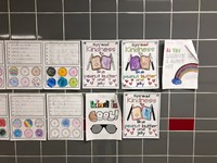 kindness wall drawings at Port Dickinson Elementary