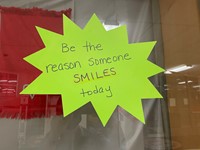 be the reason someone smiles today sign