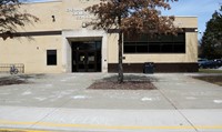 sidewalk chalk in front of chenango bridge elementary