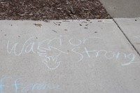 warrior strong sidewalk chalk