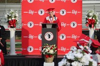 valedictorian speaking at ceremony