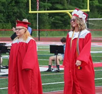 students walking into ceremony