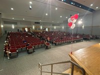 wide shot of ceremony